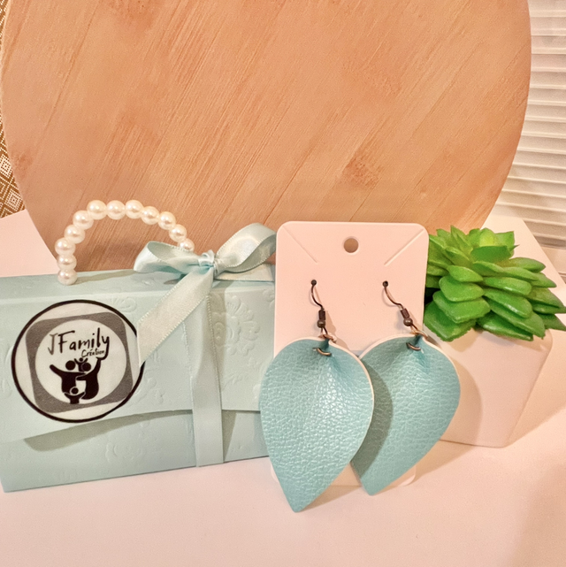 Boucles d’oreilles “eau du lagon” turquoises style bohème 