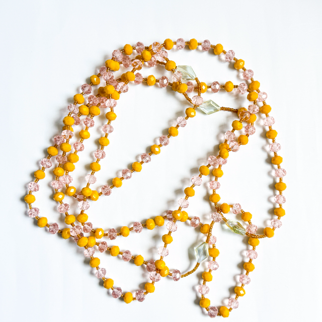 Chaîne de taille jaune rose 
