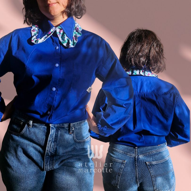 Chemise upcyclée Colette – Taille XL