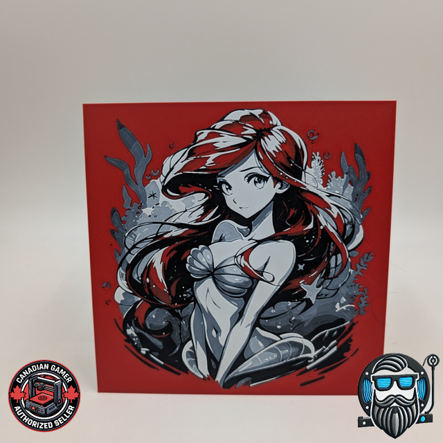 Tableau décoratif 3D Hueforge – Illustration Mermaid Style Graphique – PLA – 200 x 200 mm