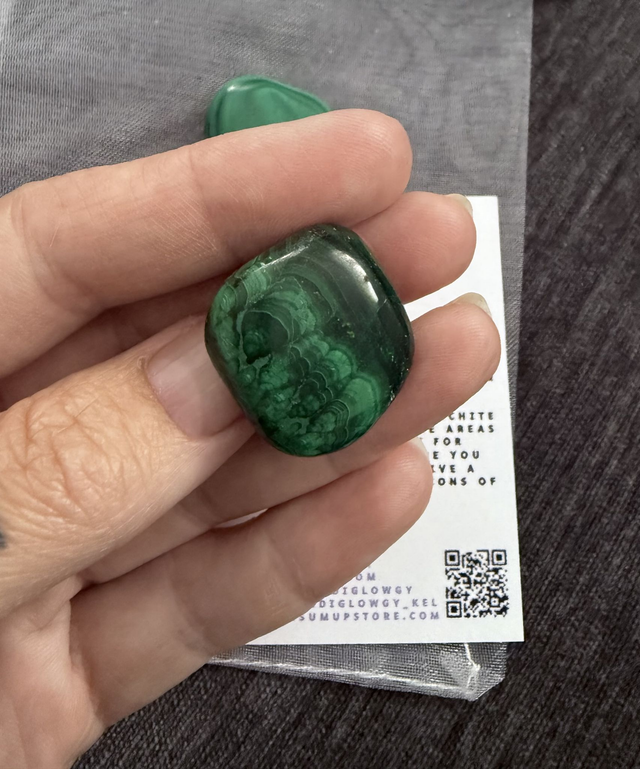 Malachite Crystal Tumblestone