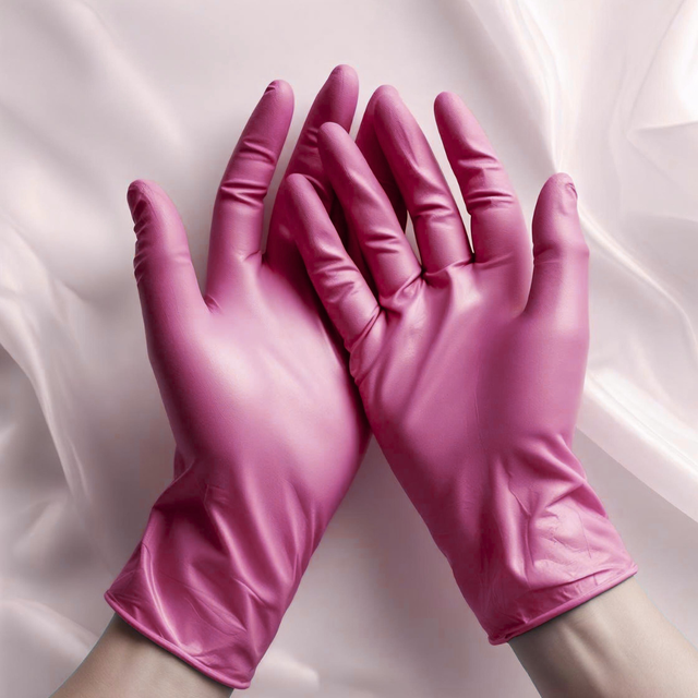 Economy Pink Nitrile Gloves