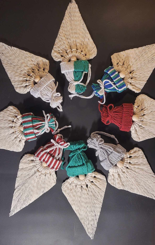 Père Noël en Macramé &quot;Magie de Noël&quot;