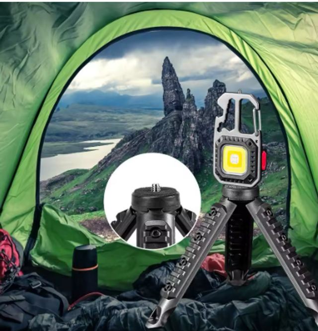 Zaklamp met Sleutelhanger &amp; Statief – Noodlamp