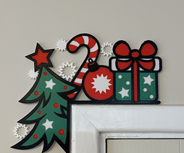Christmas door corner decoration 