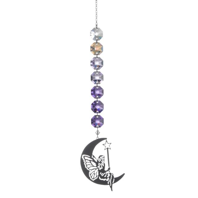 Fairy Moon Cascade Suncatcher Purple