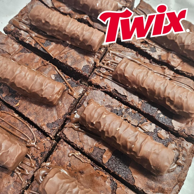 Twix Brownie Slice