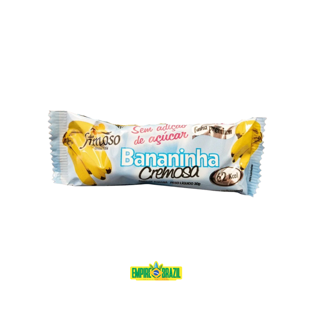 Bananinha Cremosa - sem Adição de Açúcar / Creamy Banana Flavor - No Added Sugar FAMOSO 30g