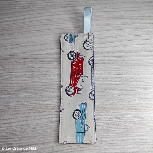 Marque-page Voitures Rétros & Jean Upcycling