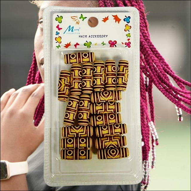 Murry Collection Hair Accessory Wooden Beads – Brown | Styling Beads

