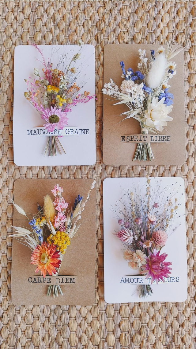 Carte fleurie - à personnaliser 