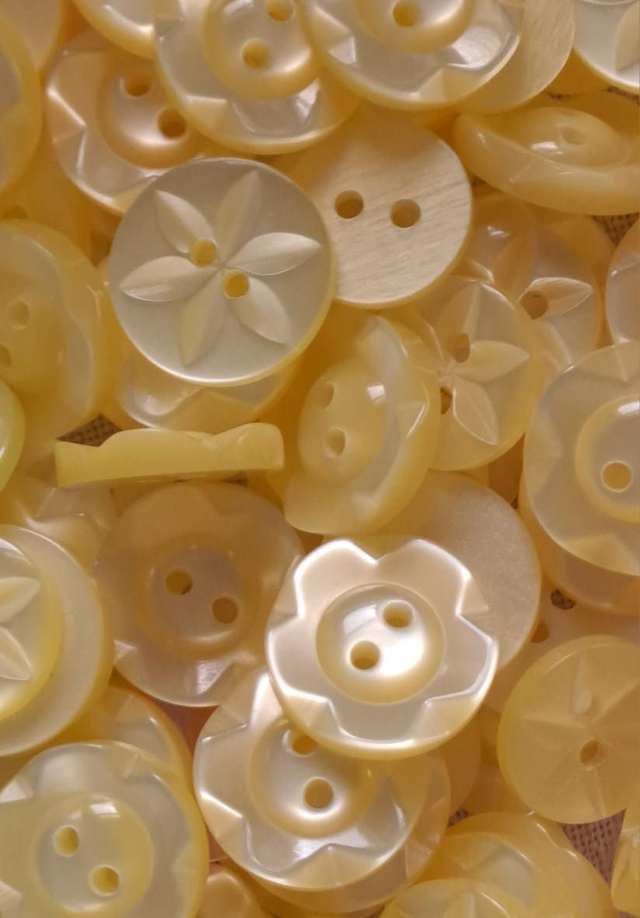 Buttons (pack 10) - Fruit Gum - 16mm - Lemon