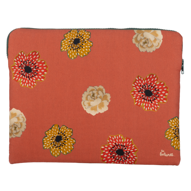 Housse Ordinateur 13 pouces - Terracotta - Lin et Coton