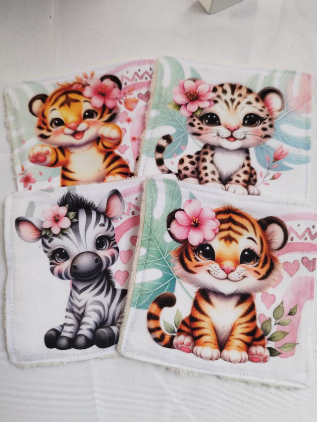 Lot lingettes enfants animaux mignon