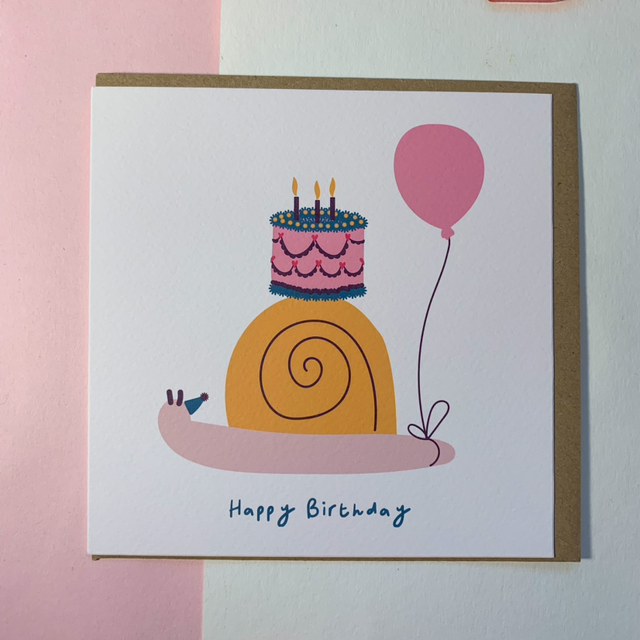 Snail Birthday Card 
