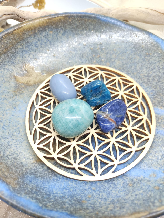 Fleur de Vie en Bois 10cm -Symbole Sacré et Décoration Énergétique