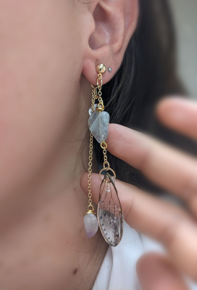 Exclusif ! - La "Fado Cigala" d'Or. Fluorite & Crystal de Roche