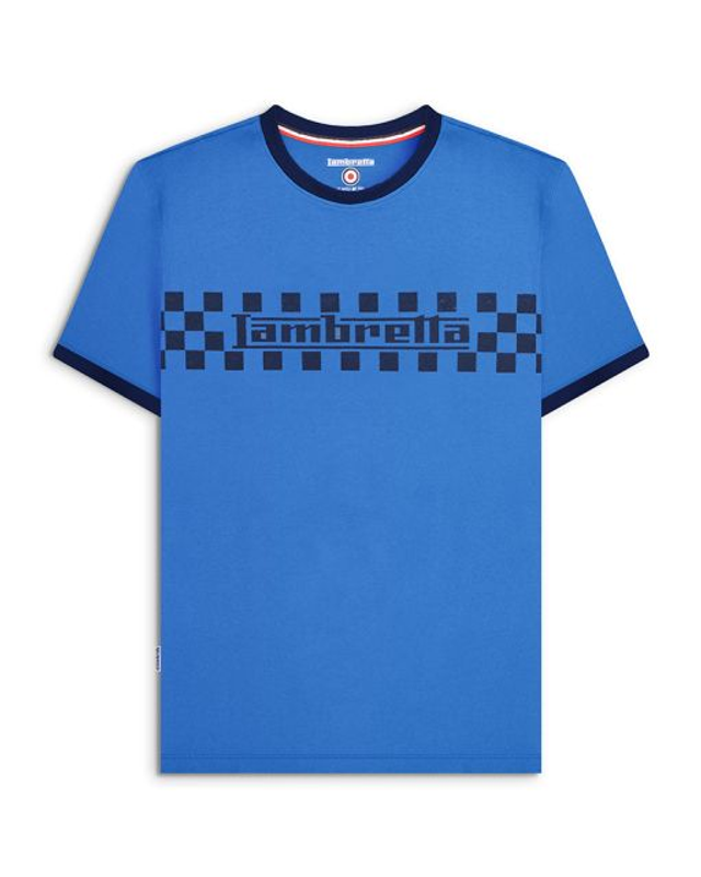SS1312 Lambretta Two Tone Ringer Tee - Blue/Navy