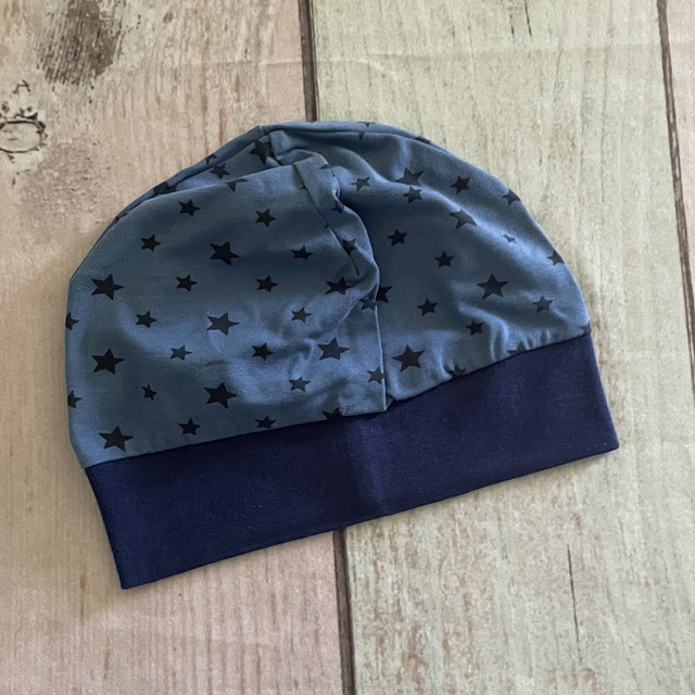 Mütze, Größe 59-61, Sterne blau 