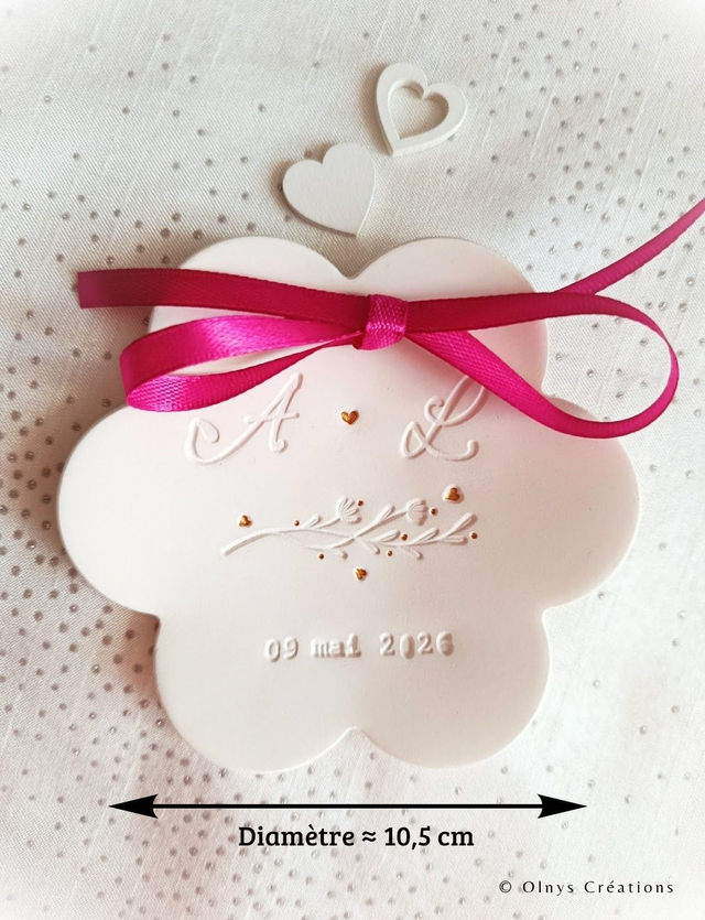 Coupelle porte alliances 2 MODÈLES personnalisables en argile ~ Mariage