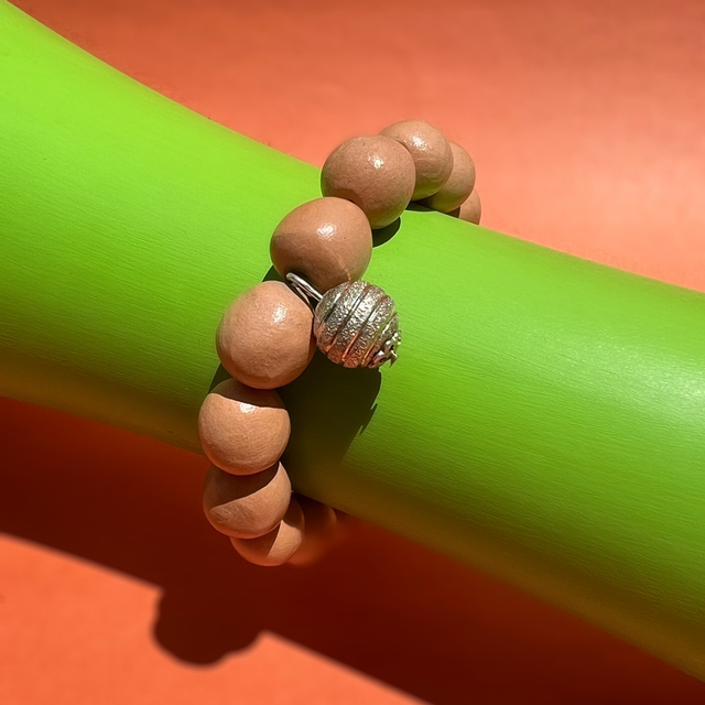 Pulseira Bolas Prata Média — Peça ÚNICA