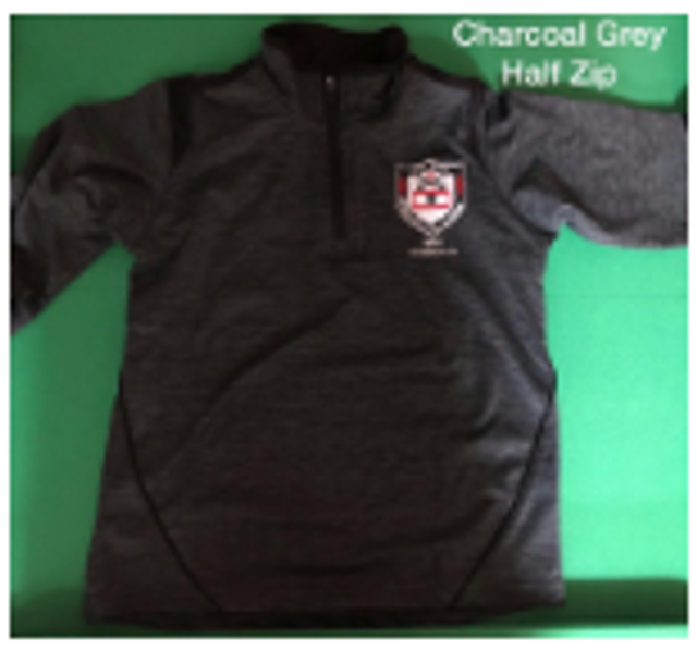 Half Zip Charcoal Grey