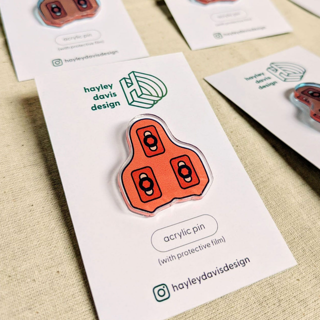 Cycling Cleat Pin Badge