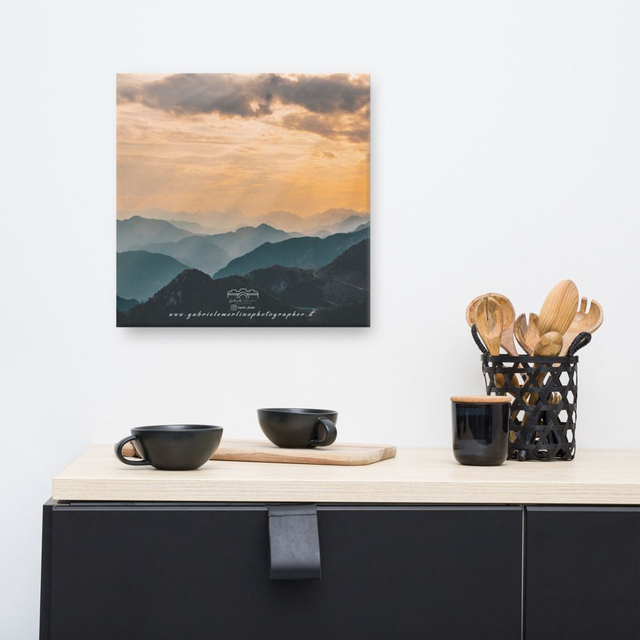 Canvas sunset mountain