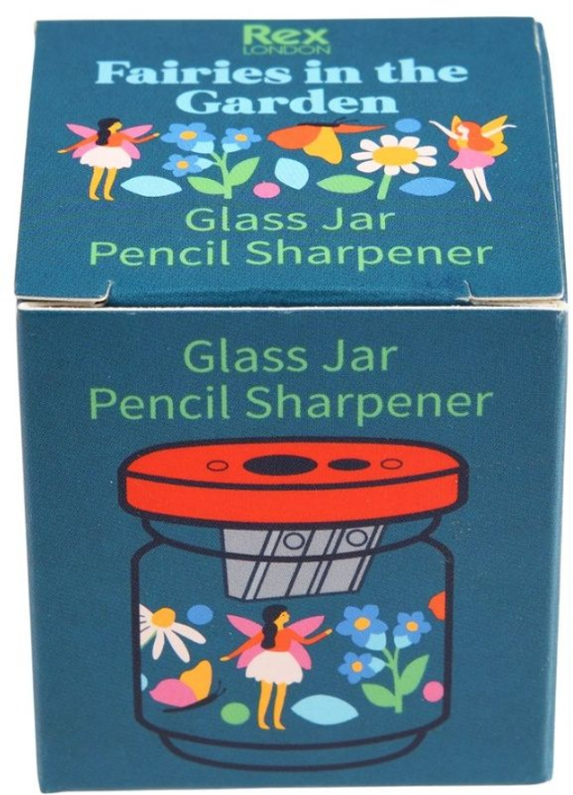 Glass Jar Pencil Sharpener - Fairies in the Garden, 5.2cm