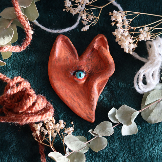 Cœur Chacré mini roux