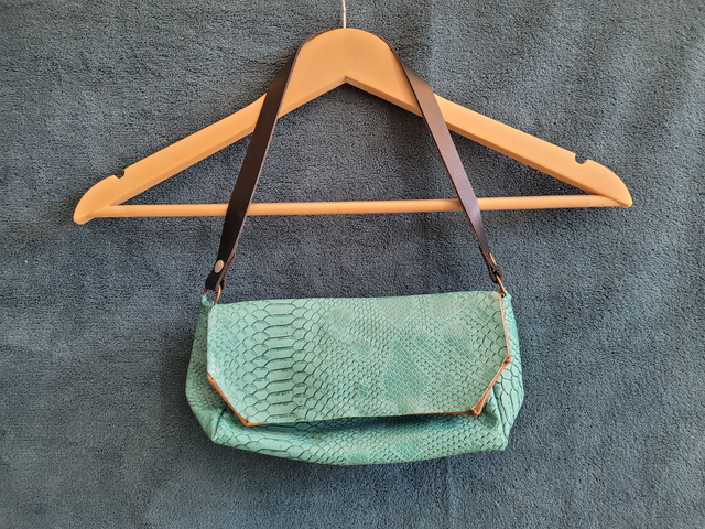 Sac à main doublé en cuir, dessus simili cuir à lanière pour adultes et enfants