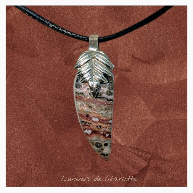 Pendentif &quot;Jaspe léopard&quot; PN-071