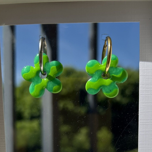 Flora| Pièce unique marinière vert/vert pomme