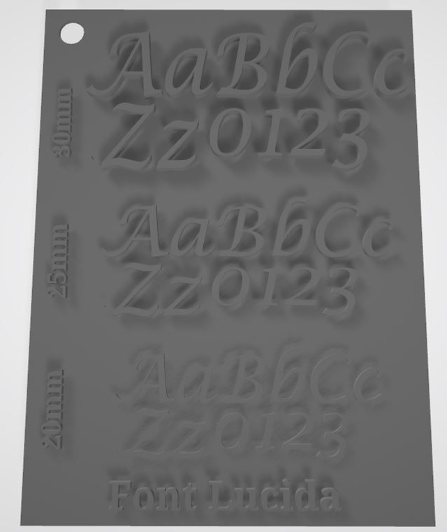 Letterstamps Set 62-teilig Font Lucida