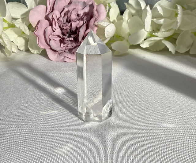 Blue needle quartz tower