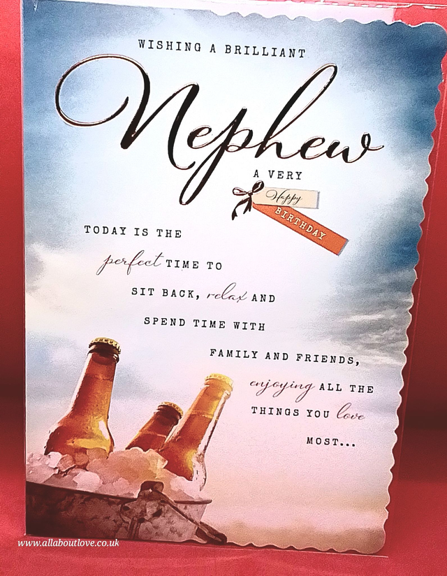 Nephew Birthday Card Stunning Design Sentiment Words. 