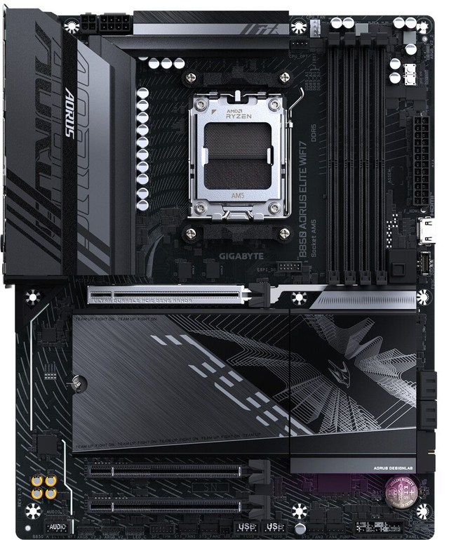 02.2.0105 – Scheda Madre Gigabyte B850 AORUS ELITE WIFI7 – ATX mid‑range nera con WiFi 7 per Ryzen 7000/8000/9000