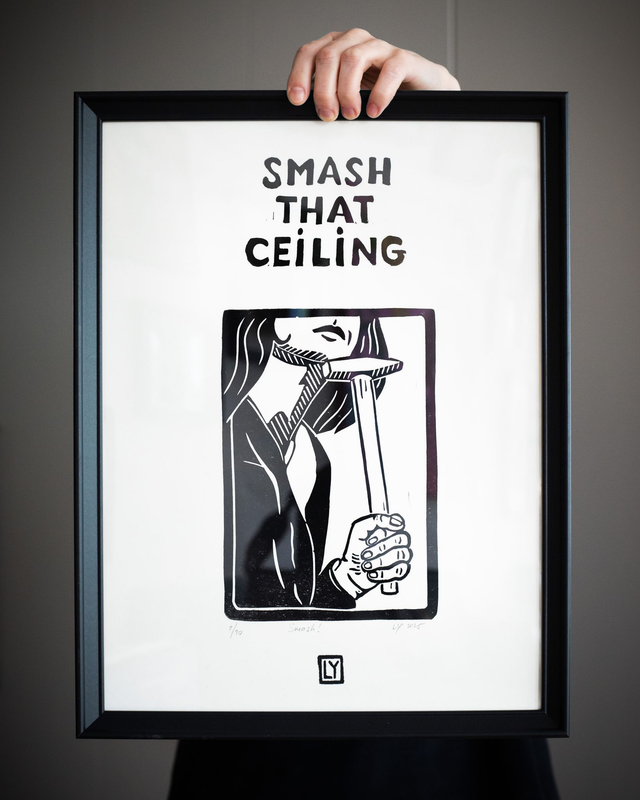 Smash that ceiling - print A3