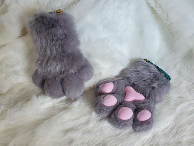 Grey Fursuit paws