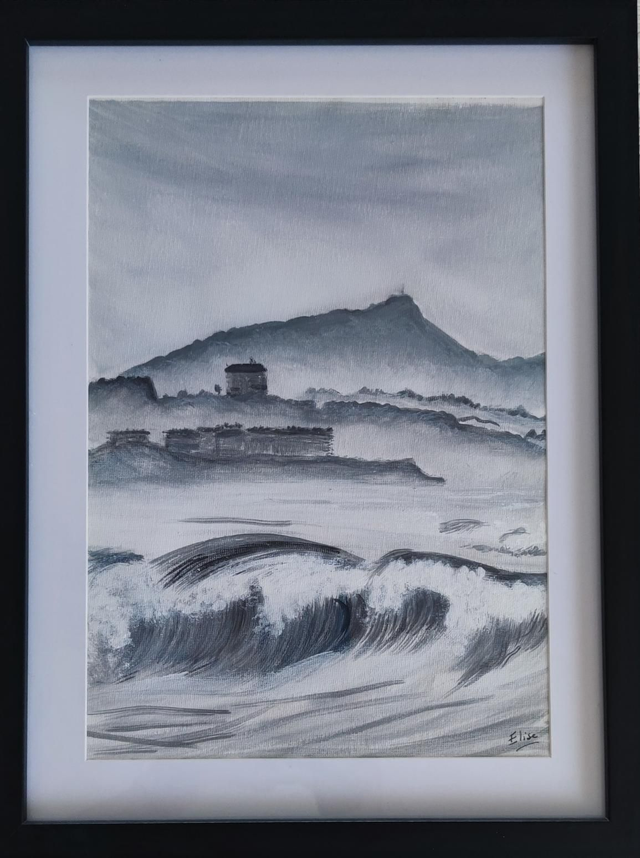 La Rhune en noir et blanc 