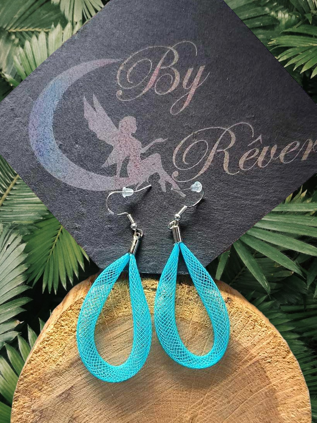 BOUCLES D'OREILLES - GOUTTES CELESTE