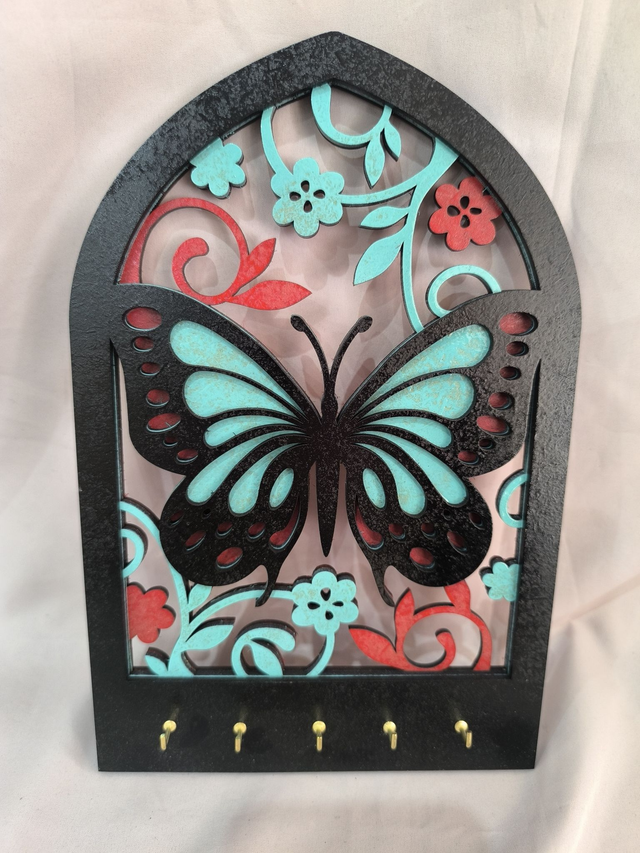 Porte clé murale "papillon"