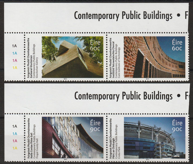  Ireland  2013  Contemporary Public Buildings set  MNH