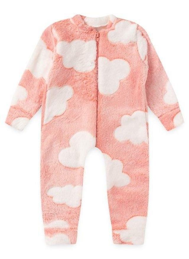 Macacão Peluciado Nuvens Tamanho GG