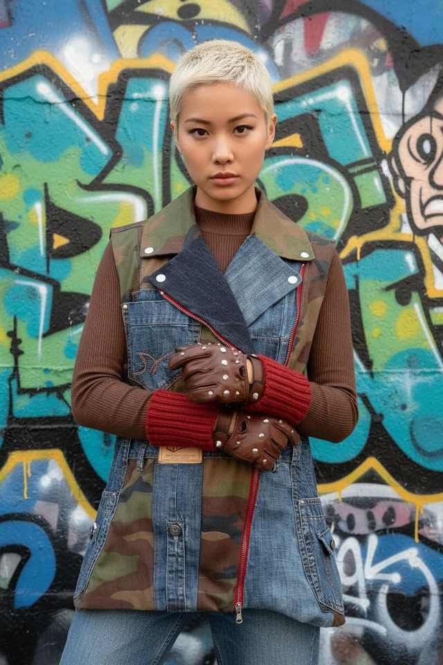 Biker Smanicato Militare 