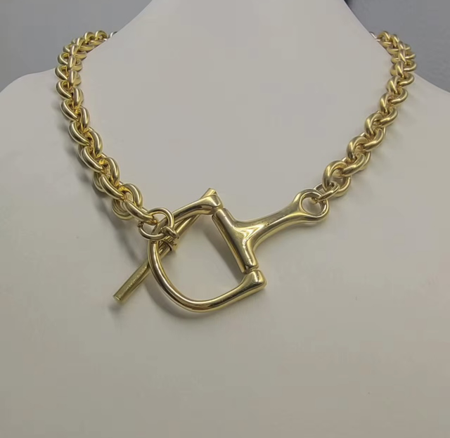 Chunky Snaffle Bit Necklace 