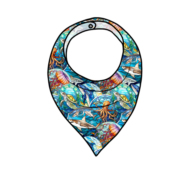 Dreamweaver 'Stained Glass Sealife' Bandana Bib