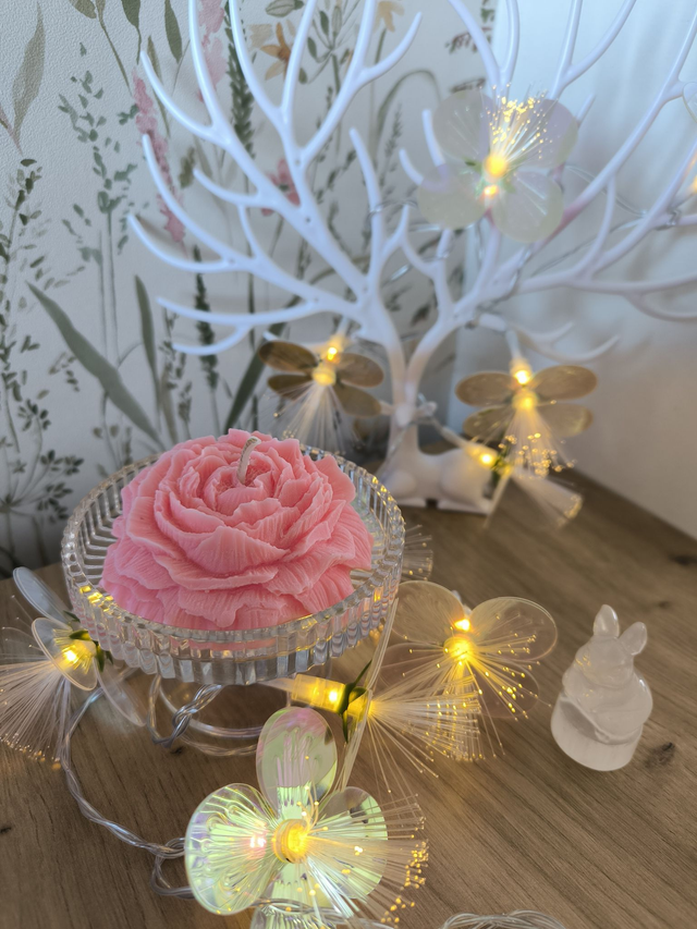 Bougie Pivoine &quot;Rose&quot;