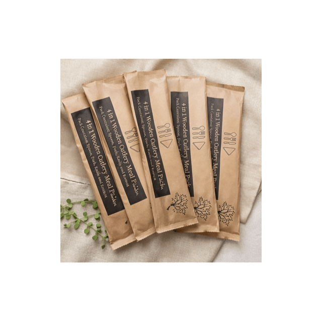 Wooden Cutlery Set 4-in-1