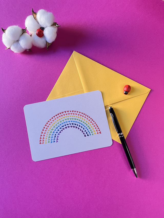 Carte de vœux &quot;Arc en ciel&quot;